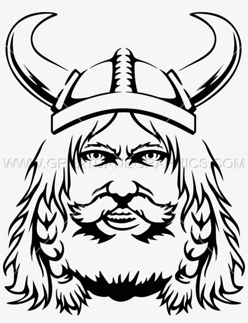 Viking Hat Drawing - Cool Viking Clipart With Beard, transparent png download