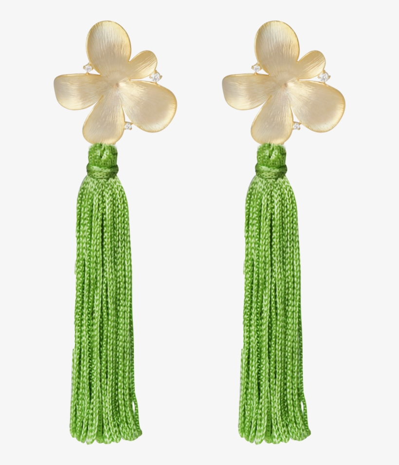 Green Flower Tassel - Crochet, transparent png download