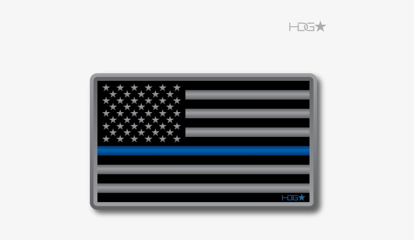 Decal Flag Blue Line - Thin Blue Line Reverse Flag, transparent png download