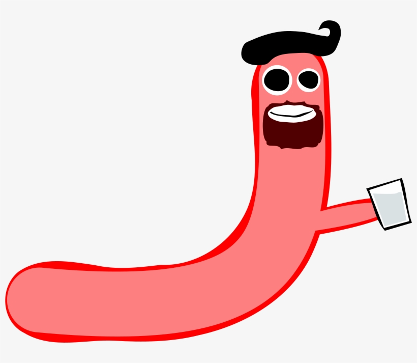 Keywords - Alcohol - Artist - Cartoon - Food - Sausage - Cartoon Sausage Png, transparent png download