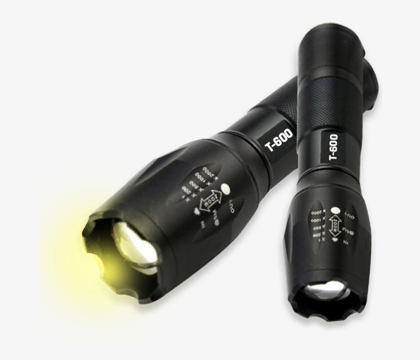 T600-flashlight - Militaire Led Zaklamp Met Zoom, transparent png download