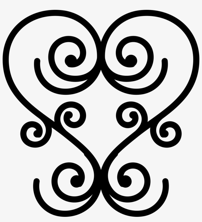 Floral Design Like A Heart Of Symmetric Spirals Of - Dibujos Con Lineas Espirales, transparent png download