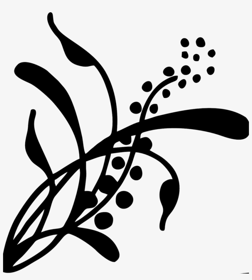 Download Folk Fabric - Vine Silhouette Transparent Background, transparent png download