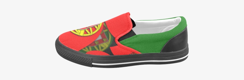 The Flag Of Portugal Men's Slip-on Canvas Shoes - Canvas, transparent png download