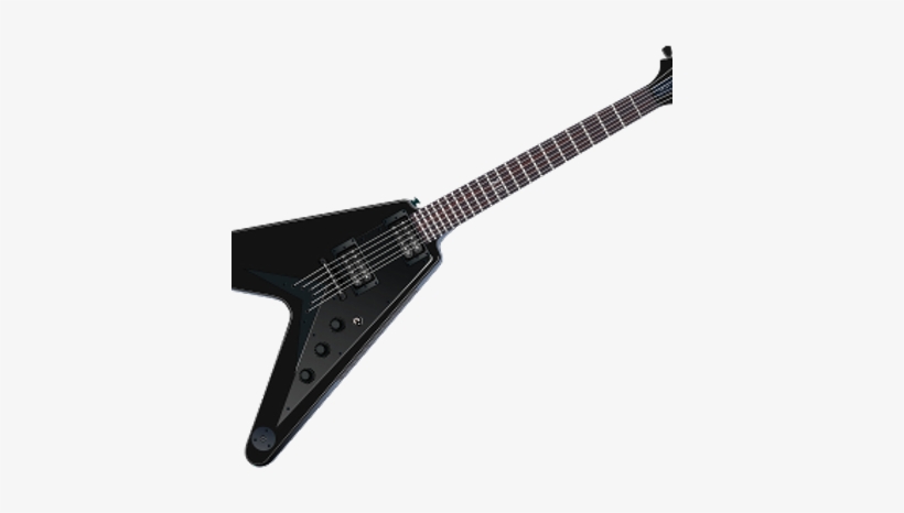 Adams Guitar - Black Epiphone Flying V, transparent png download