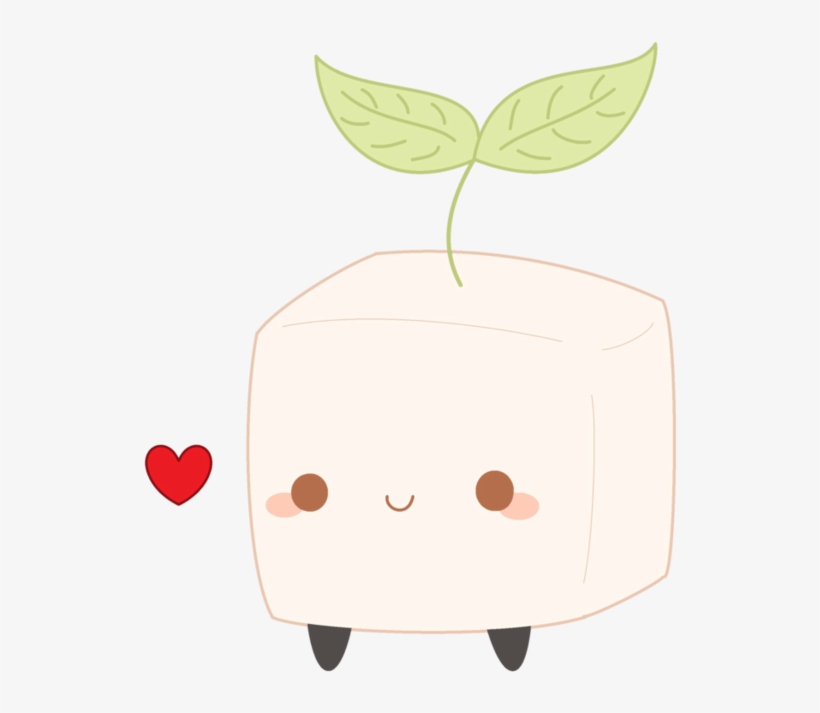 Kawaii Tofu By Totaltomboy6236 - Illustration, transparent png download
