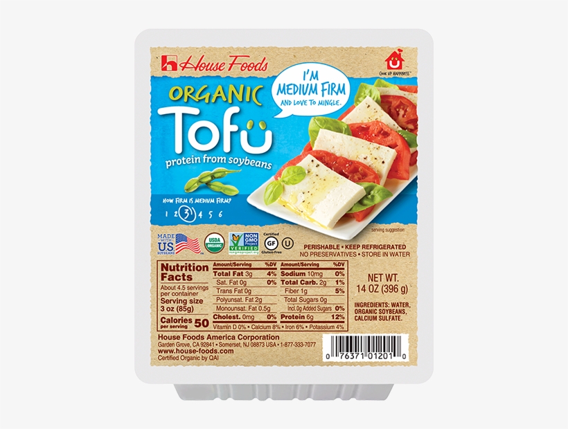Organic Tofu Medium Firm - House Foods Organic Tofu 14 Oz, transparent png download