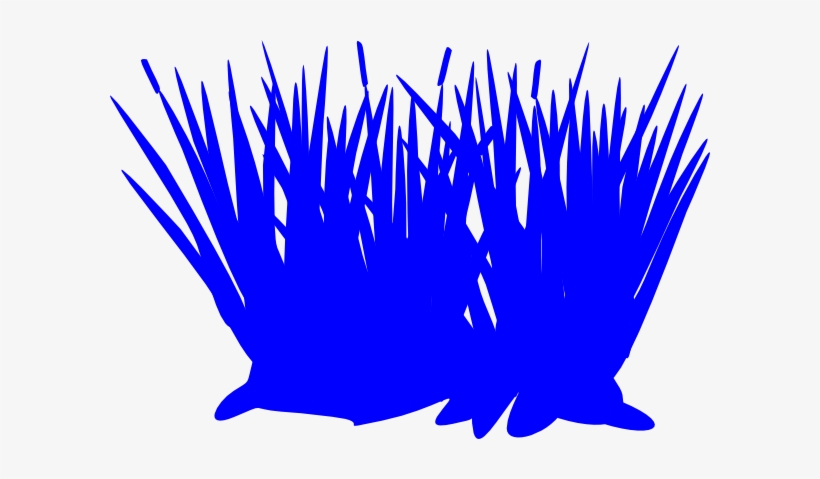 Large Blue Tuft Clip Art At Clker - Grass Blue Png, transparent png download