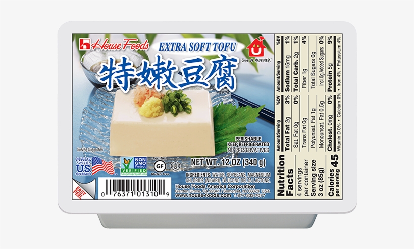 Chinese Extra Soft Tofu - House Foods Extra Soft Tofu - 12 Oz Tub, transparent png download