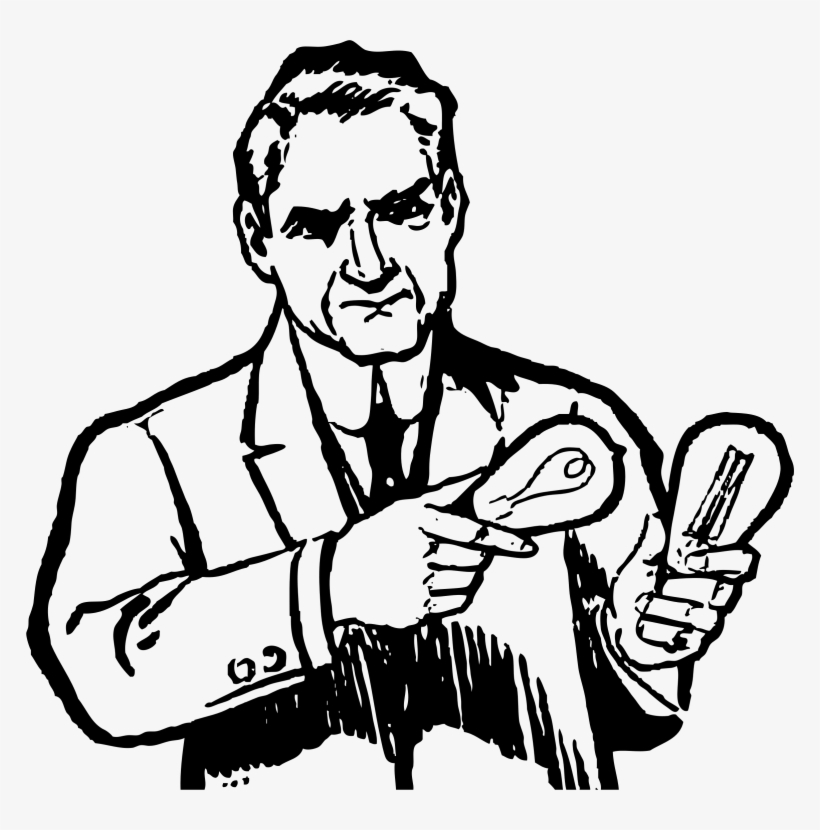 Download Scientist Free Download Png - Inventor Black And White, transparent png download