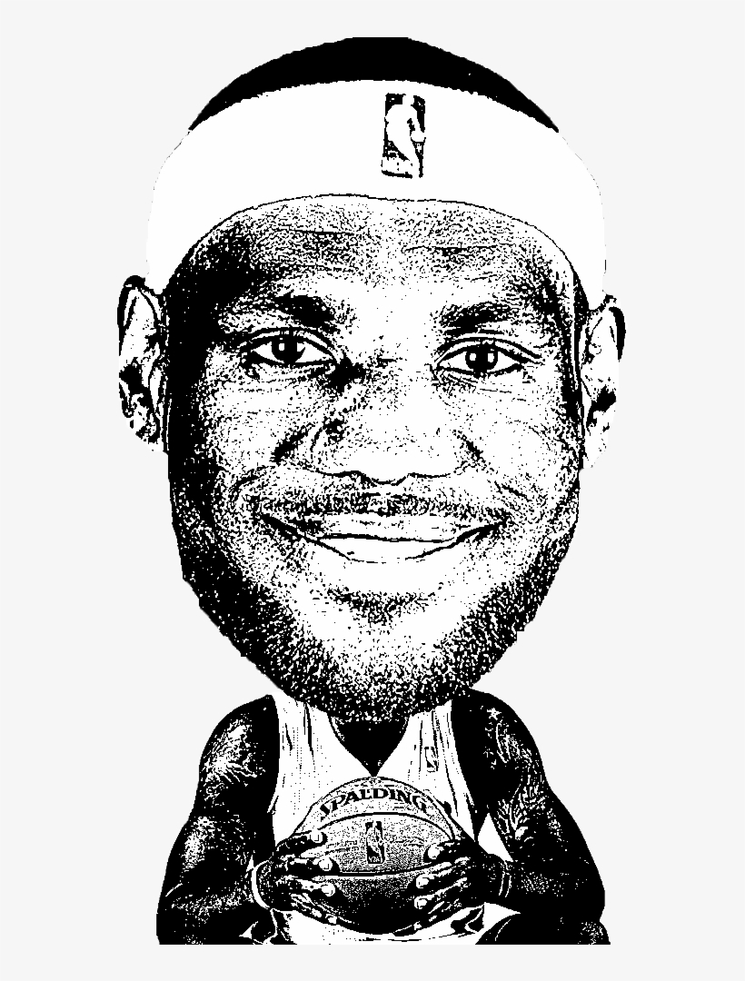 Lebron James Black And White Photo - Illustration, transparent png download