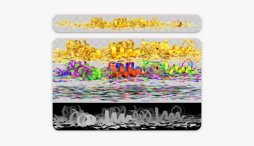 Metal And Paper Confetti Desk Side View Promo - Paper, transparent png download