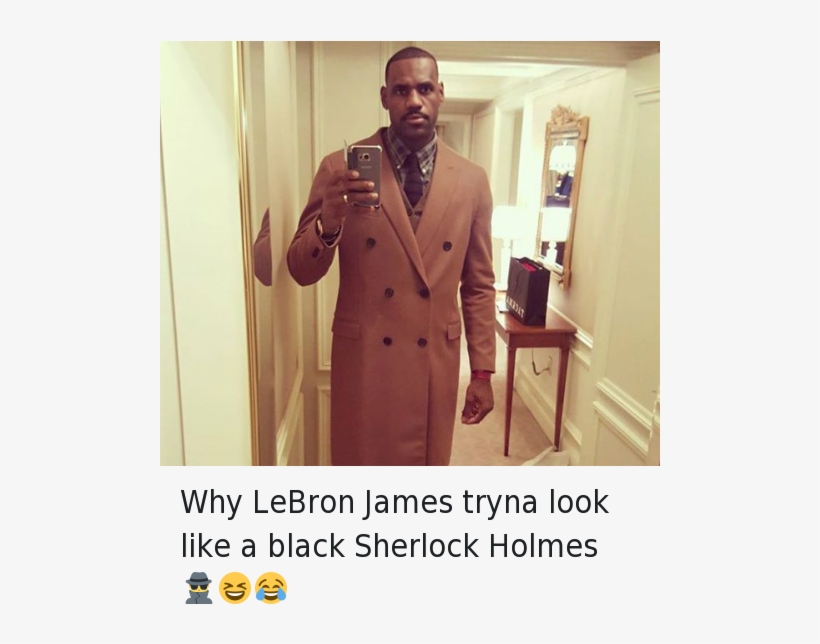Lebron James Red And Black Suit - Lebron James Coat Meme, transparent png download