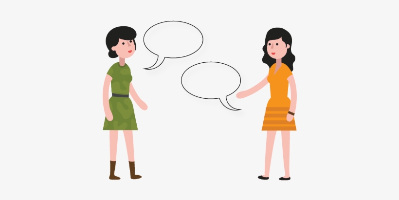 Women-talking - Fila De Personas Dibujo, transparent png download