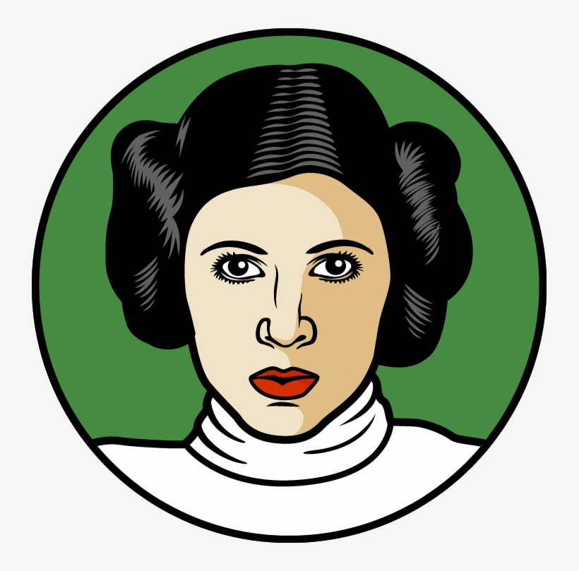 His Tendency To Daydream Could Also Earn Him The Reputation - Princess Leia Face Drawing, transparent png download