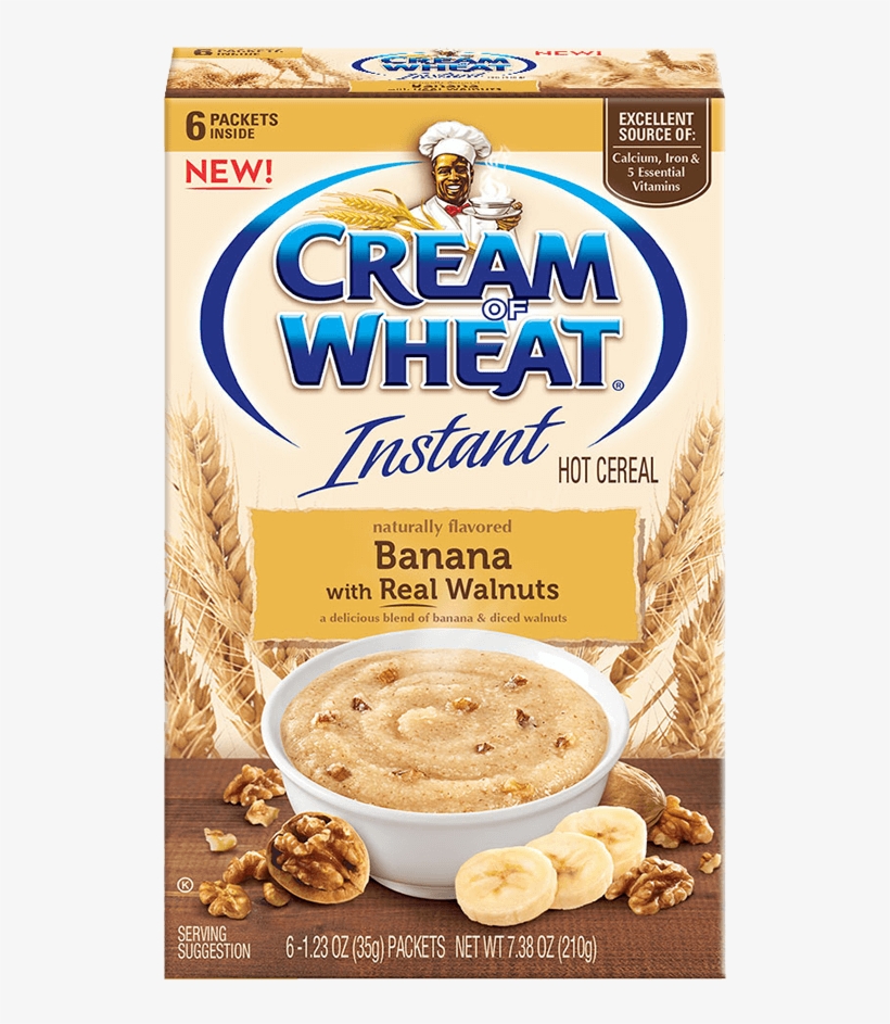 Banana Walnut - Cream Of Wheat Instant Bananas & Cream, transparent png download