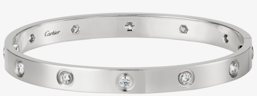 Love Bracelet, 10 Diamondswhite Gold, Diamonds - Love Bracelet, 10 Diamonds, transparent png download