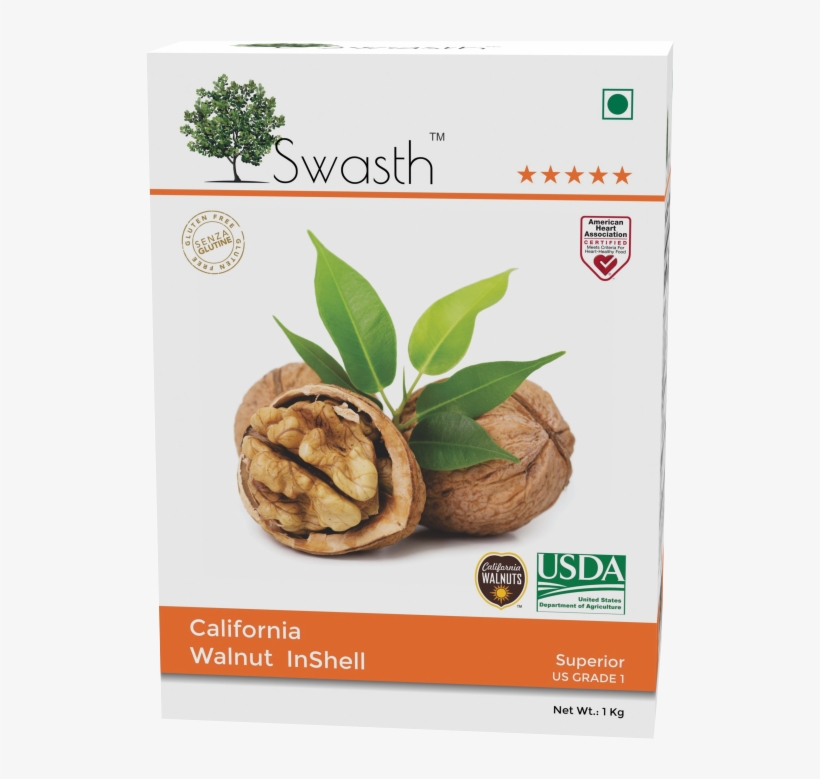 California Walnut Inshell 1kg - Walnut, transparent png download