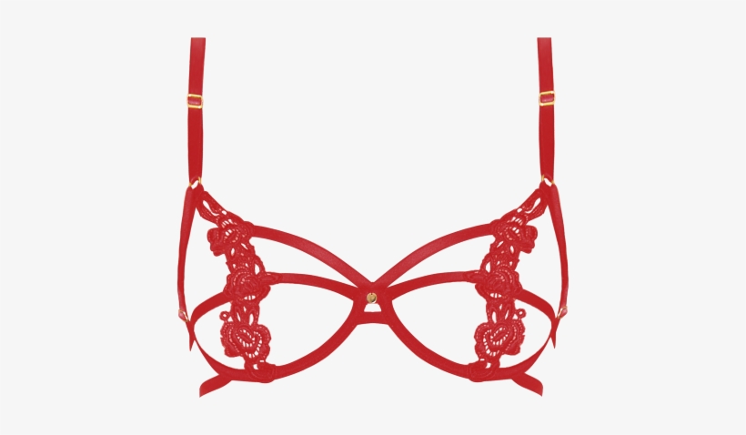 Transparent red bra Clearance
