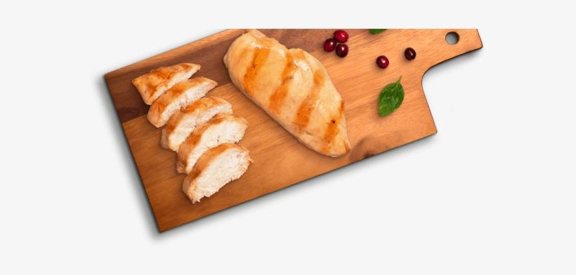 Slices Of Chicken Next To One Grilled Chicken Breast, - Food, transparent png download