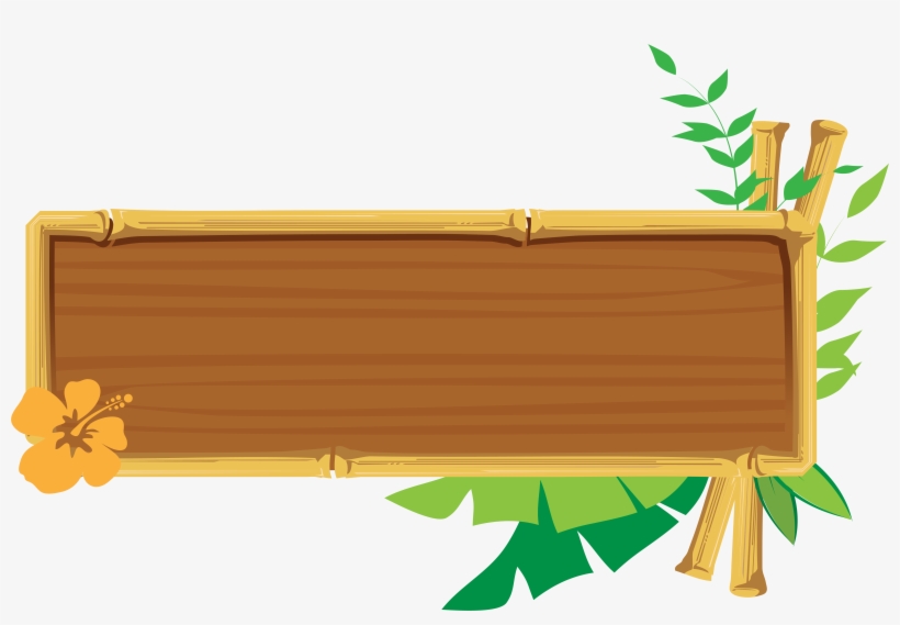 Hawaii Flower Hibiscus Clip Art - Wood Board Vector Png, transparent png download