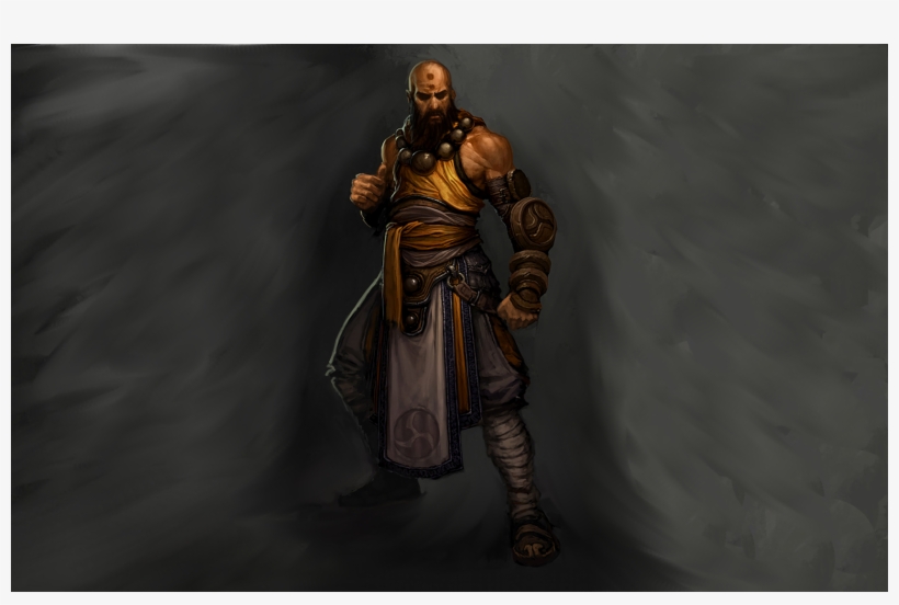 Mywallpaperd3withdock - Monk Diablo 3, transparent png download