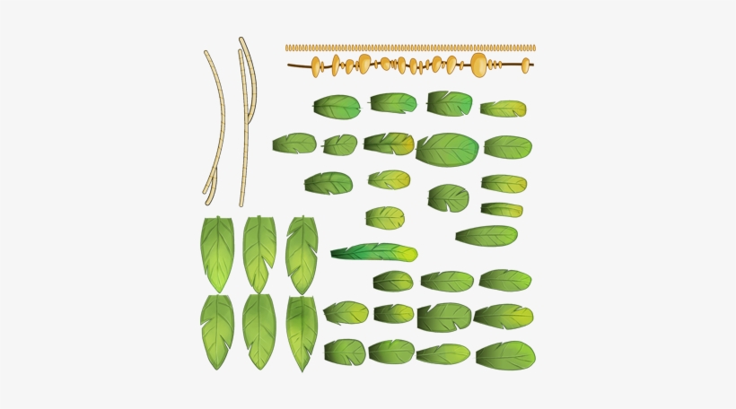 Hand Painted Leaf Texture 3d, transparent png download