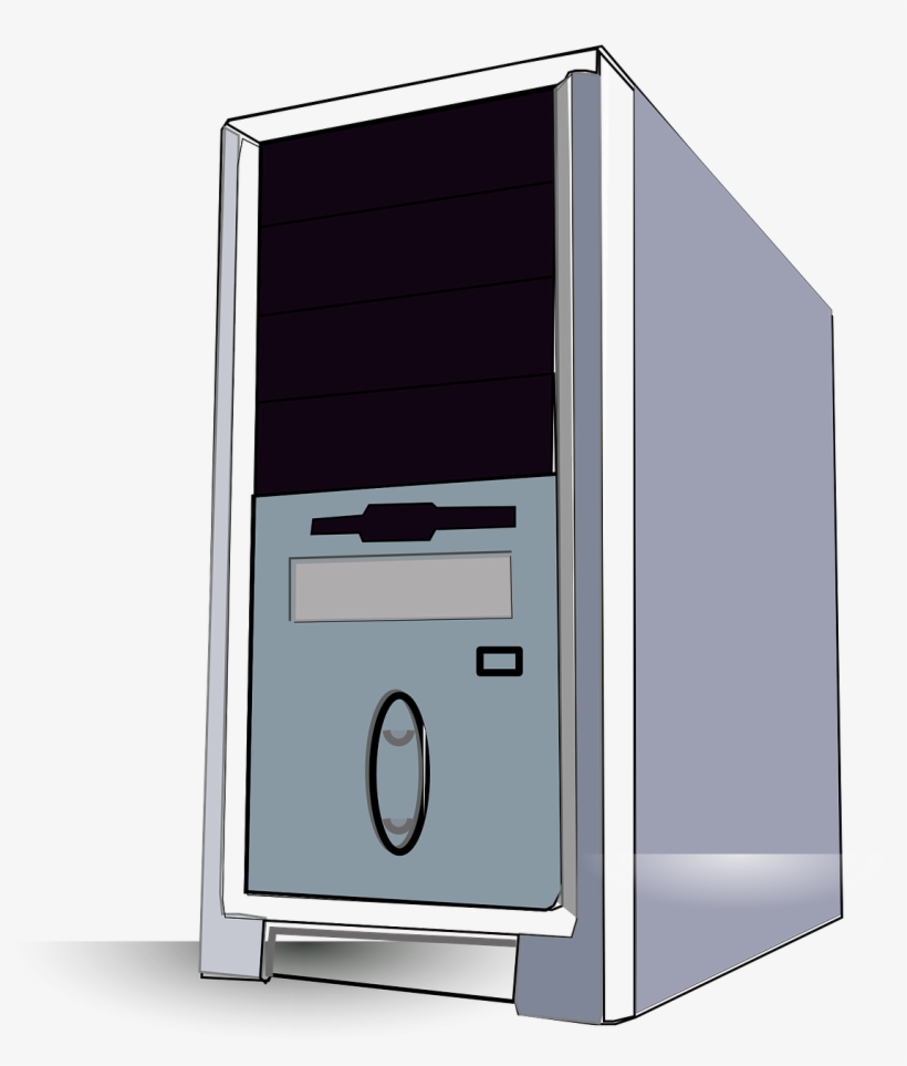 Desktop Pc Tower Vector Image Clipart - Clip Art Computer Tower, transparent png download