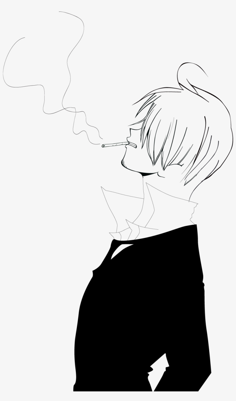 Vinsmoke Sanji Monkey D - Sanji Black White Art, transparent png download