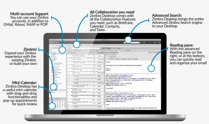 Zimbra Desktop - Gmail Win 10 Desktop Client, transparent png download