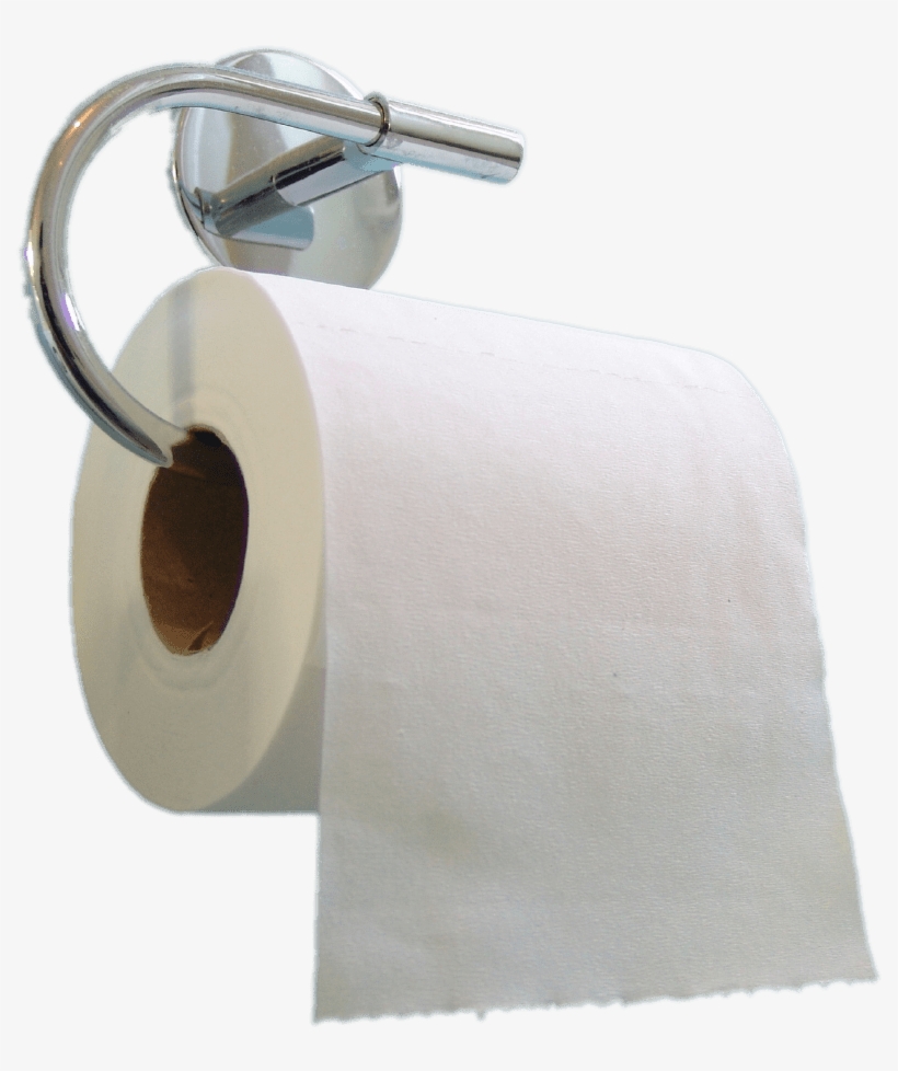 Toilet Paper On Holder - Paper, transparent png download