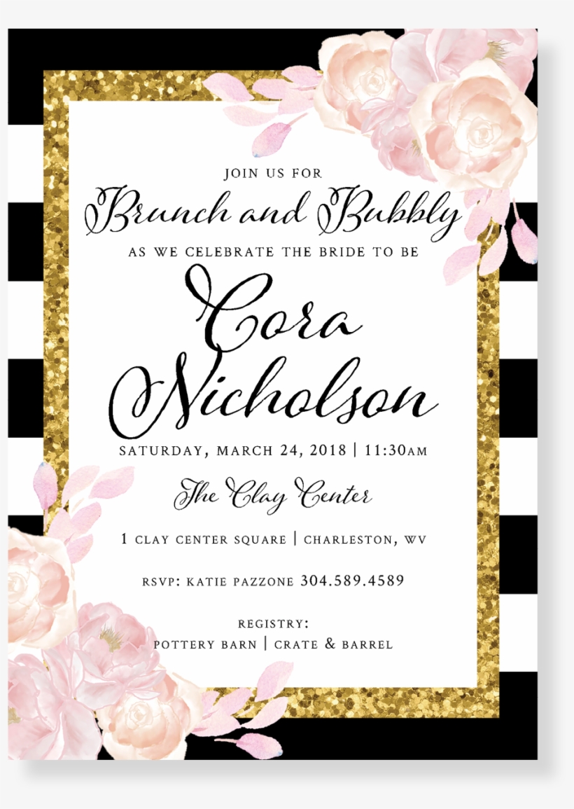 Cora Bridal Shower Invitation Shower Invitations7, transparent png download