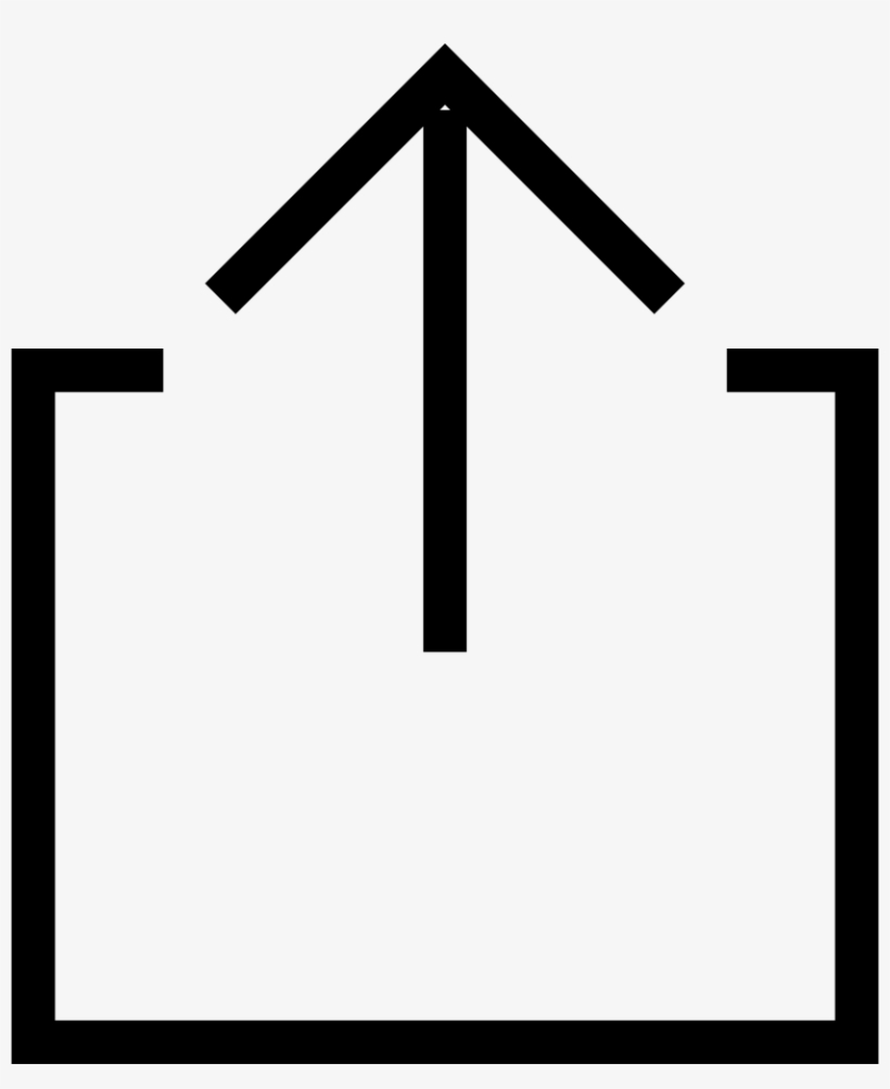 Square Outline With Uploading Up Arrow Comments - Share Icon, transparent png download