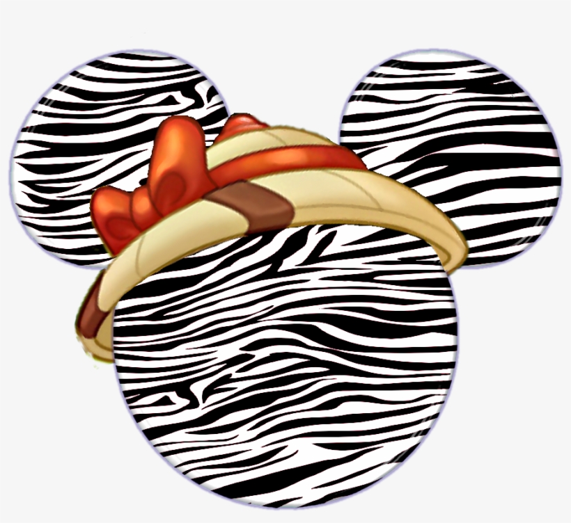 Mickey And Minnie Heads With Animal Prints - Minnie Onça Png, transparent png download