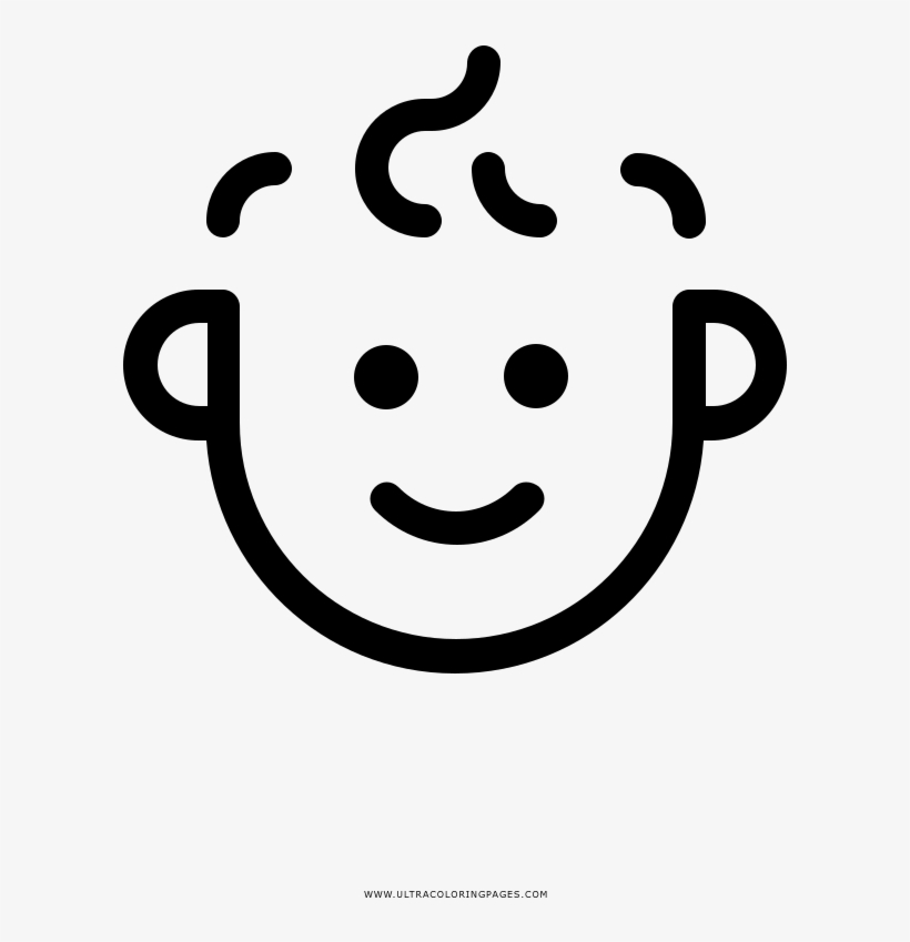 Baby Face Coloring Page - Toe, transparent png download