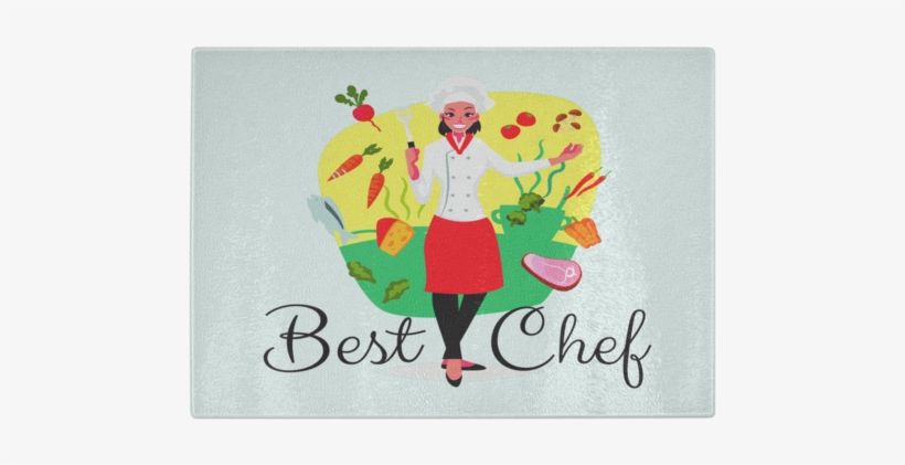 Best Chef Woman Designer Cutting Board - Tulip, transparent png download
