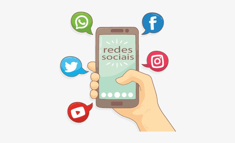 Quando Surgiram As Redes Sociais - Celular Redes Sociais Png, transparent png download