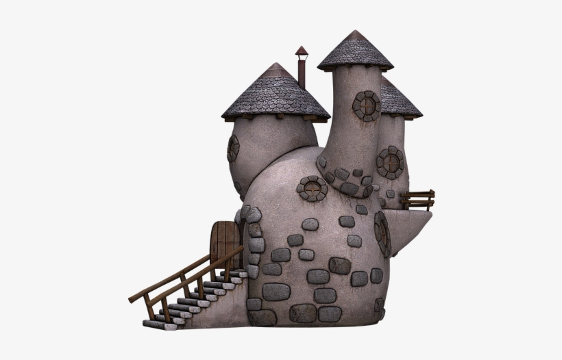 Home, Towers, Tower, Stone House, Fantasy, Fairy Tales - Cartoon Stone House Png, transparent png download