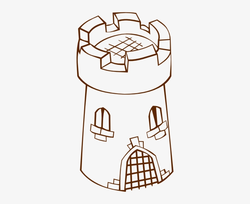 Watchtower Clipart Castle Tower - Tower Clip Art, transparent png download