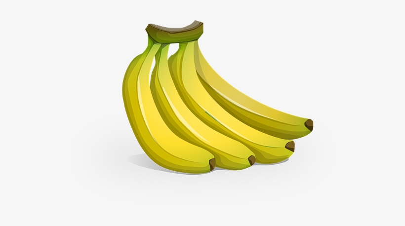 Bananas Fruit Yellow Banana Fresh Healthy - Banana Png Clip Art, transparent png download