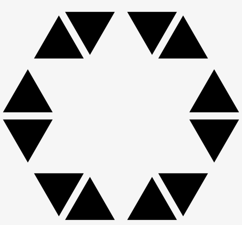 Star In Hexagon Of Small Triangles Comments - Triangle, transparent png download