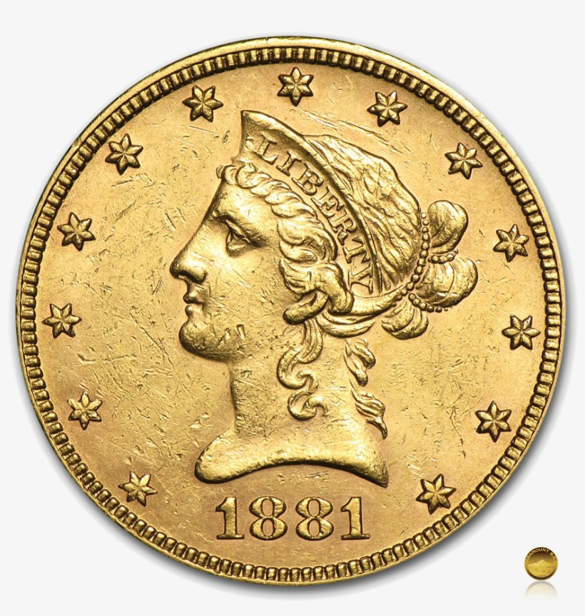 $10 Liberty Gold Coin 1838-1907 - American Gold Eagle, transparent png download
