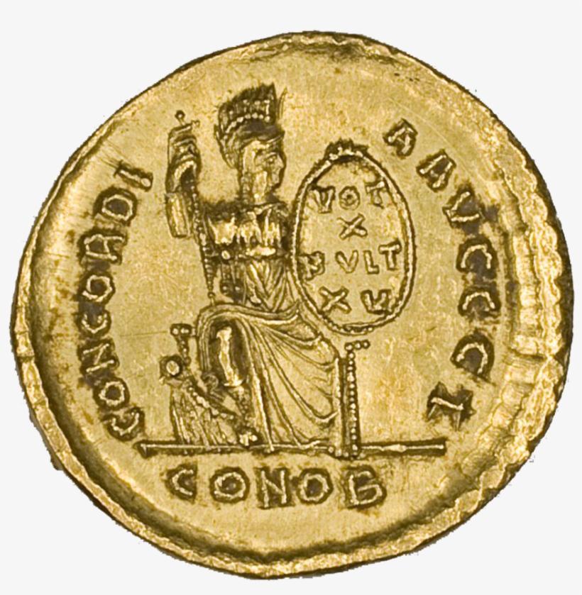 Falling Gold Coins Png For Kids - Solidus (coin) Of Emperor Theodosius, transparent png download