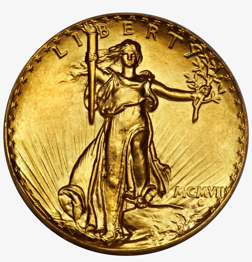Falling Gold Coins Png Download - 1907 St Gaudens Coin, transparent png download