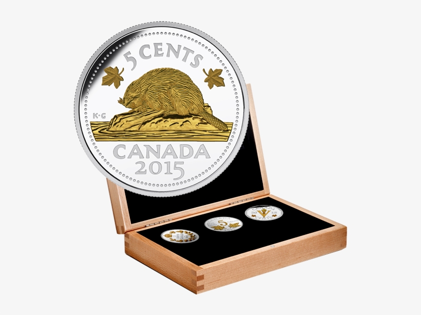 Fine Silver Gold Plated 6 Coin Subscription - Canadian Mint 150 Beaver Nickel, transparent png download