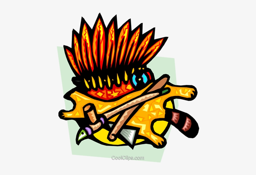 Indian Headdress With Peace Pipe Royalty Free Vector - Illustration, transparent png download