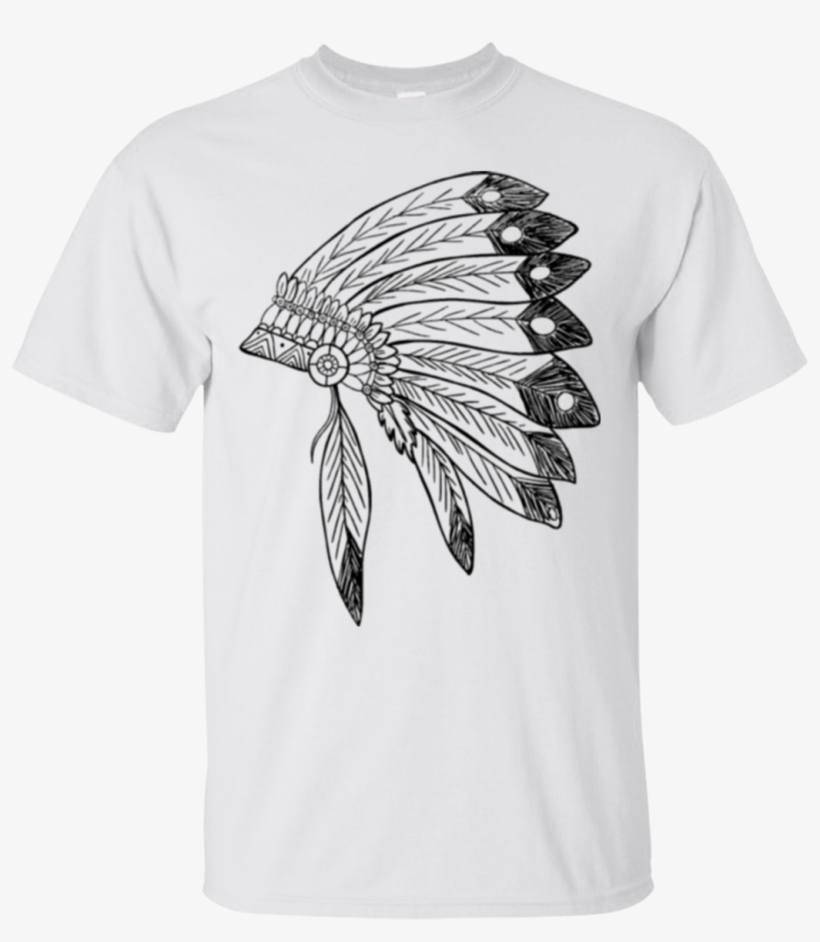 Indian Headdress Gildan Ultra Cotton T-shirt - Angel Wing T Shirt Designs, transparent png download