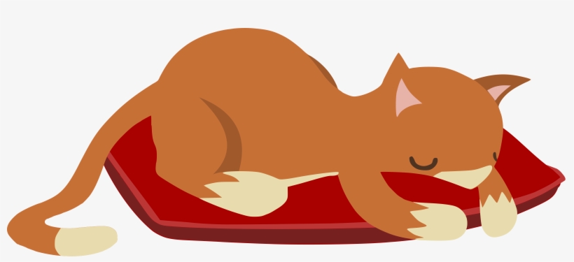Sleeping Cat From Glitch Png Library - Sleeping Cat Clipart, transparent png download