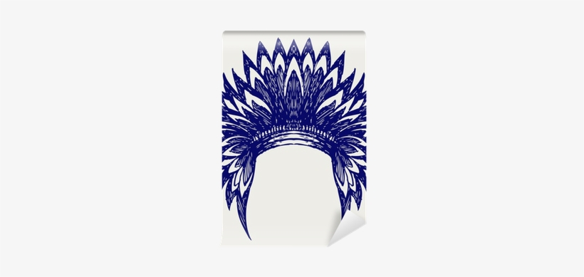 Native American Indian Headdress - Native American Headdress Silhouette, transparent png download