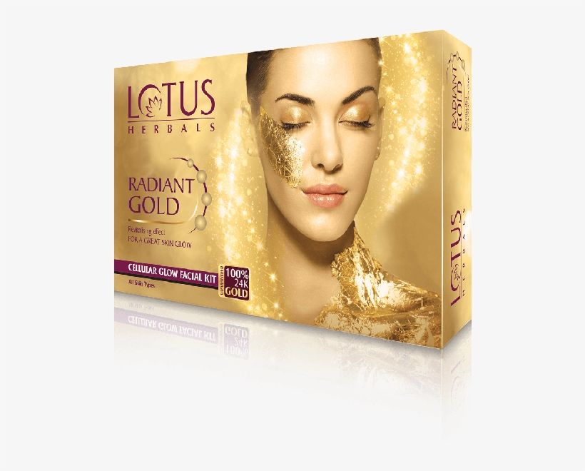 Radiant Gold Cellular Glow Single Facial Kit - Lotus Radiant Gold Facial Kit, transparent png download